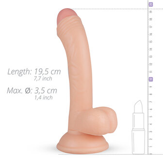 Vince Realistische Dildo Met Balzak  - 19,5 cm