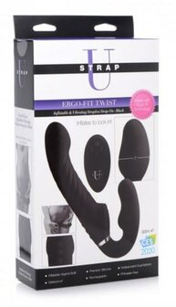 Swirl Vibrerende Strapless Strap-On - Black