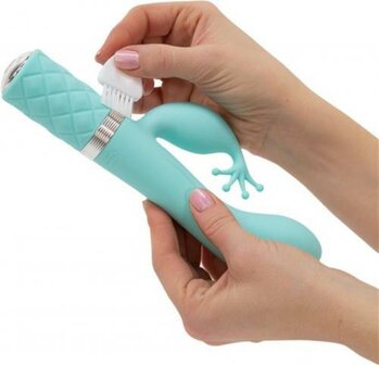 Pillow Talk - Kinky Rabbit &amp; G-Spot Vibrator - Teal