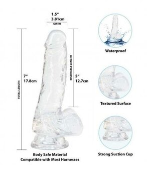 Crystal Addiction - Transparante Dildo - 18 cm