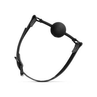 Open Siliconen Ball Gag - Zwart