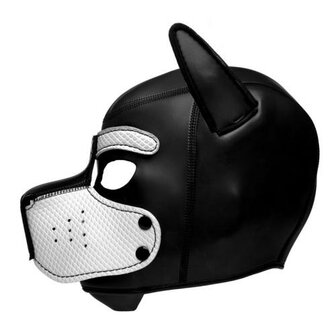 Spike Puppy BDSM Hood - Zwart/Wit