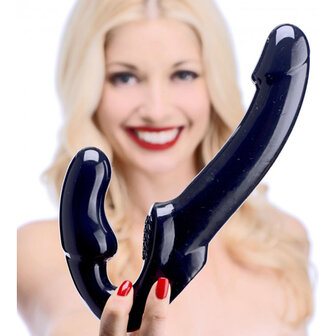 Strapless Voorbind Dildo - Zwart