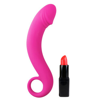 Siliconen prostaat dildo - roze