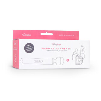 EasyToys Wand Collection &ndash; Doorzichtig opzetstuk met masturbator