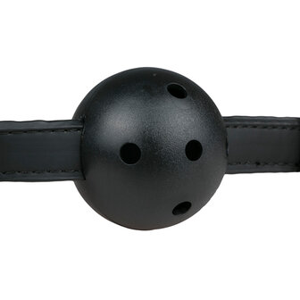 Ball gag met PVC bal - zwart