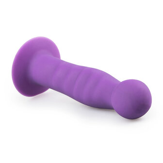 Siliconen dildo met zuignap - paars