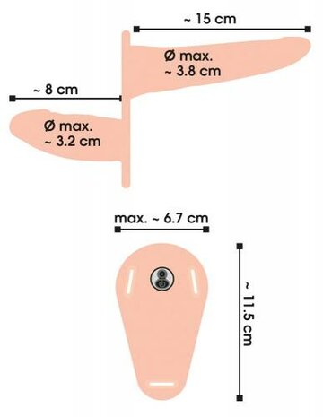 Strap-On Met Dubbele Vibrerende Dildo