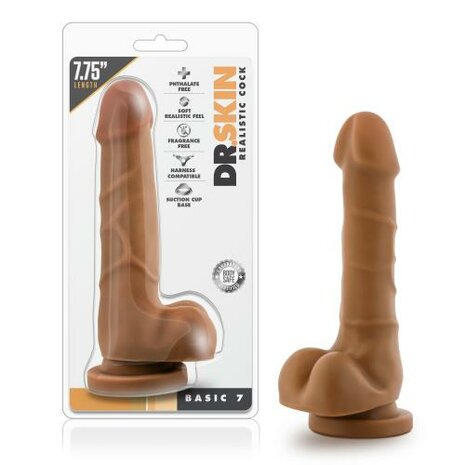 Dr. Skin - Realistische Dildo Met Zuignap 20 cm - Mocha