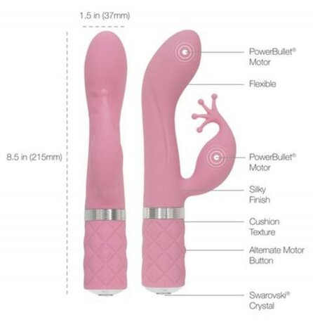 Pillow Talk - Kinky Rabbit & G-Spot Vibrator - Roze