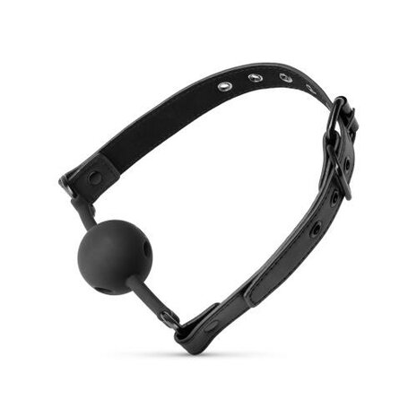 Open Siliconen Ball Gag - Zwart