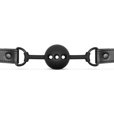 Open Siliconen Ball Gag - Zwart