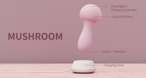 OTOUCH - Mushroom Siliconen Wand Vibrator - Roze