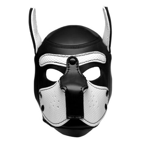 Spike Puppy BDSM Hood - Zwart/Wit