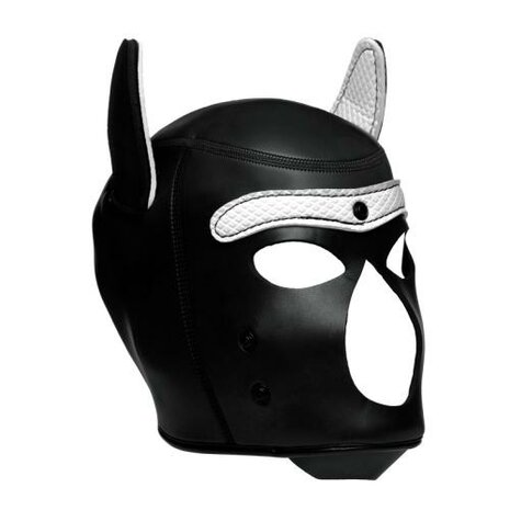 Spike Puppy BDSM Hood - Zwart/Wit