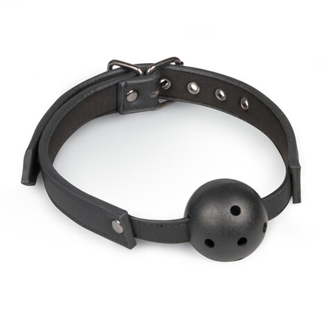 Ball gag met PVC bal - zwart