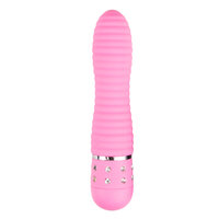 Easytoys Mini Vibrator Geribbeld - Roze